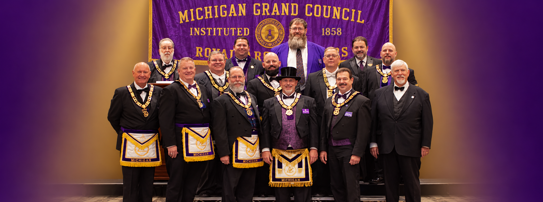 Grand Council of Michigan — Officers ceremonial portrait